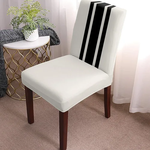 Miniatura 2 de Funda para silla de comedor, diseño de árbol de Navidad, leopardo, rojo, verde, negro, blanco, copos de nieve, protector para silla de invierno