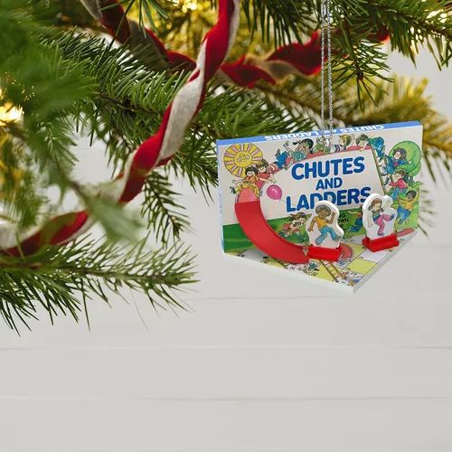 Miniatura 6 de Hallmark Adorno navideño de recuerdo 2018 con fecha de año, toboganes y escaleras de noche de juego familiar