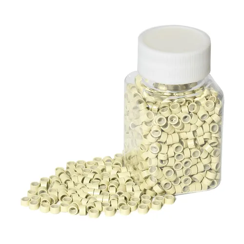 Miniatura 17 de 1000 extensiones de cabello con forro de silicona de 0.197 pulgadas, microenlaces, cuentas de silicona forradas para extensiones de cabello humano