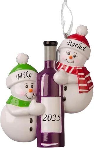 Miniatura 6 de Adorno de Navidad Personalizado para Parejas 2025 – Regalo Personalizado para Parejas, Recién Casados, Parejas Casadas y Comprometidas – Decoración