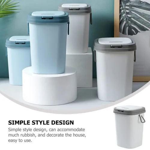 Miniatura 8 de Cabilock Cubo de basura pequeño ampliamente utilizado en cocina, baño, oficina, plástico fácil de usar