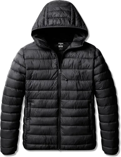 Miniatura 8 de TSLA - Chaqueta acolchada, ligera y plegable para hombre, ideal para invierno, impermeable