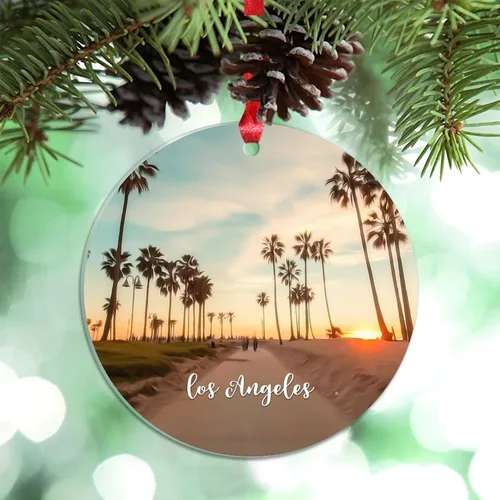 Miniatura 34 de Miami Florida, Estados Unidos, decoración de árbol de Navidad, recuerdos de ciudad de campo, recuerdos personalizados de Navidad 2023, decoración