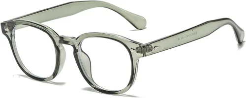 Miniatura 16 de Gafas Retro Redondas de Bloqueo de Luz Azul para Hombres y Mujeres, Montura Vintage sin Prescripción para Lectura de Computadora