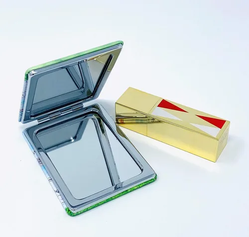 Miniatura 5 de Niñas y mujeres moda elegante recuerdo de Nueva York espejo de viaje espejo de mano espejo cosmético maquillaje compacto espejo (JMR-270801J)