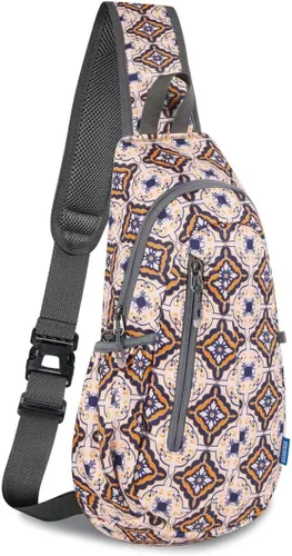 Miniatura 23 de TITECOUGO Bolso bandolera pequeño, mochila cruzada ligera para hombres y mujeres, bolsa de hombro para deportes y exteriores Azul marino/azul