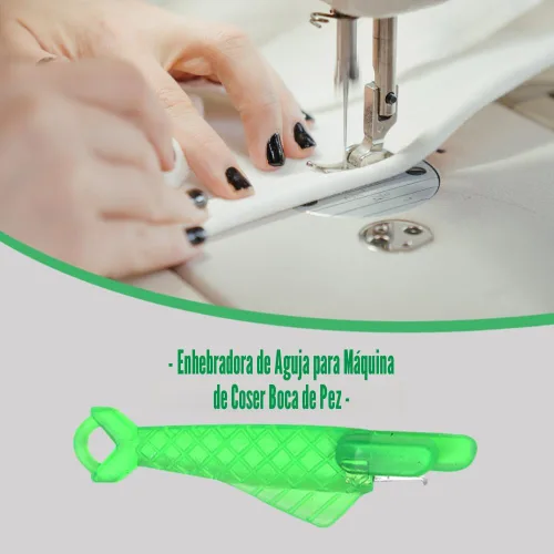 Miniatura 2 de Enhebrador automático de agujas de coser, tipo pescado, para coser a mano, herramientas de enhebrador de agujas para máquina de coser, suministros