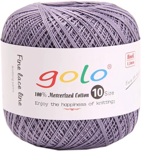 Miniatura 149 de Golo - 3 bolas de hilo de ganchillo tamaño 10, hilo de crochet para tejer a mano 102