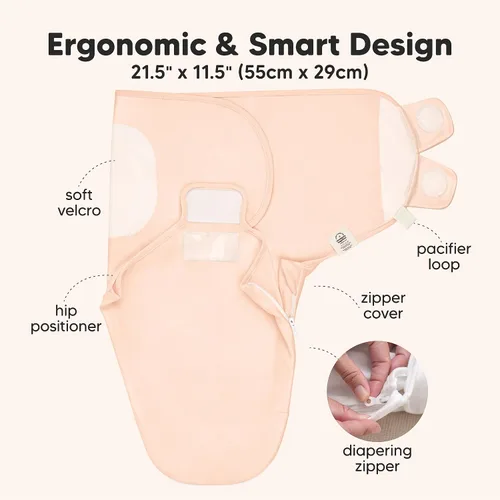 Miniatura 3 de KeaBabies Paquete de 3 sacos de dormir para bebé con cremallera y 5 paños para eructos para bebés niños y niñas, saco de envolver para recién