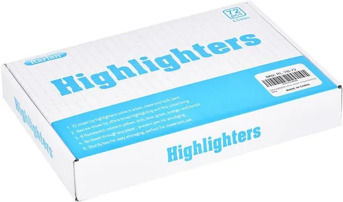 Miniatura 4 de Rarlan Resaltadores, punta de cincel, fluorescente surtido, paquete a granel de 72 unidades Highlighters Assorted Colors for Classroom & Office