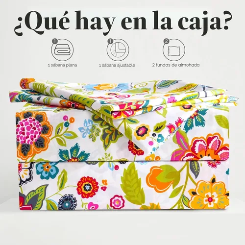 Miniatura 7 de Bedlifes - Juego de sábanas King ultrasuave, transpirable, con bolsillo profundo de flores sedosas, 100% microfibra, 4 piezas, tamaño King con Flor