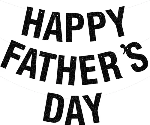 Miniatura 18 de Pancarta dorada con texto en inglés «Happy Father's Day» para el Día del Padre, decoración de fiesta del padre, guirnalda de fondo para el día