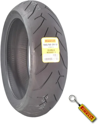 Miniatura 11 de Pirelli Diablo Rosso II 120/70 ZR 17 M/C (58W) TL (K) Delantero y 180/55 ZR 17 M/C (73W) TL Neumático trasero para motocicleta, juego de neumáticos