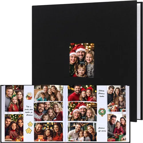 Álbum de fotos 4x6 600 fotos con espacio para escribir, libro de fotos 4 x 6 con cubierta de lino y ventana frontal, álbum de fotos 4x6, álbum de
