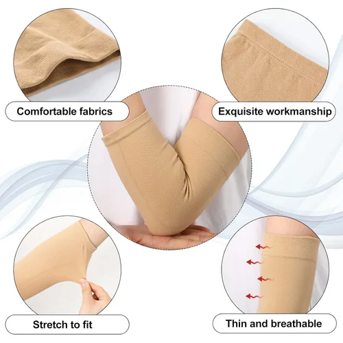 Miniatura 5 de Vicenpal 2 pares de mangas para cubrir tatuajes para el antebrazo para mujeres y hombres, cubierta de compresión para la parte superior del brazo