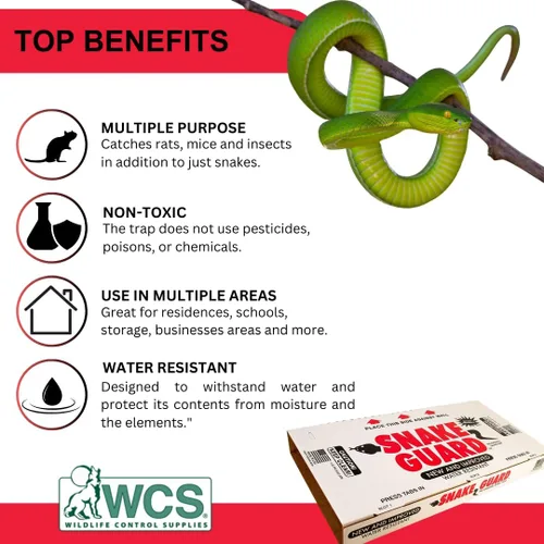 Miniatura 5 de Snake Guard® - Trampa para serpientes de Wildlife Control Supplies – Trampa resistente a la intemperie sin contacto – Control seguro y eficaz