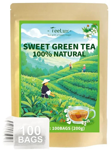 Miniatura 8 de TeeLux Bolsas de té verde menta, té verde con menta, menta verde y citronela, con cafeína, 100% real y natural, 100