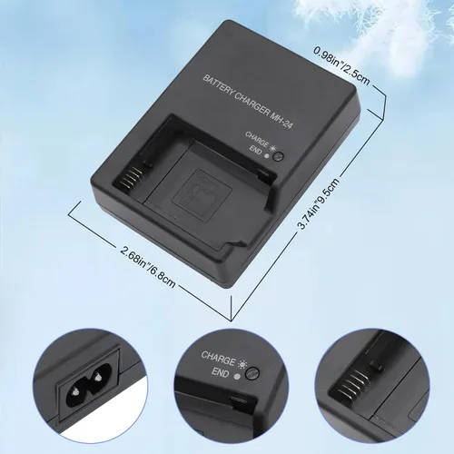 Miniatura 7 de EN-EL14 EN-EL14A - Batería de 1230 mAh con cargador rápido MH 24 para Nikon D3100 D3200 D3300 D3400 D3500 D5100 D5200 D5300 D5500 D5600 P7 000