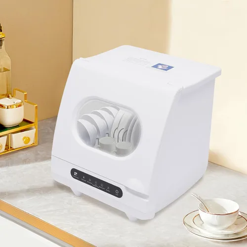 Miniatura 8 de Lavavajillas de encimera, lavavajillas portátil con 5 programas de lavado, lavavajillas compactos con tubo de entrada, tubo de drenaje