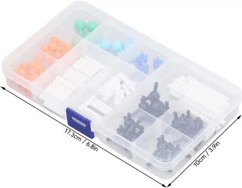 Miniatura 6 de Kit de modelo molecular de química, color vibrante fácil de desmontar Modelo de estructura molecular PP educativo interesante para la clase