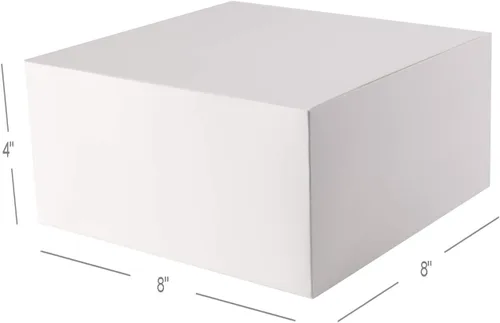 Miniatura 3 de GEFTOL Caja de regalo, paquete de 10 cajas plegables de 8 x 8 x 4 pulgadas, caja de regalo de papel para damas de honor, para novia, fiesta de Blanco
