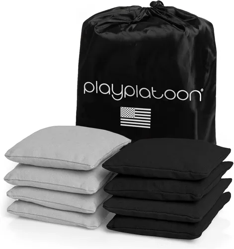 Miniatura 14 de Play Platoon Bolsas de Cornhole Resistentes a la Intemperie - Juego de 8 Bolsas de Frijoles Reglamentarias para Lanzar - Tamaño y Peso Profesional