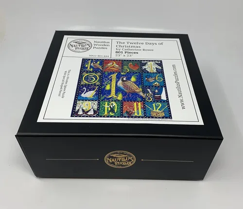 Miniatura 6 de Rompecabezas de Navidad de madera para adultos, doce días de Navidad, 801 piezas de madera únicas, fabricado en los Estados Unidos por Nautilus