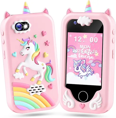 Miniatura 9 de Lapare - Teléfono inteligente para niños, 2.8'' de pantalla táctil HD con cámara doble para niños, teléfono de juguete de dinosaurio