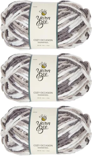 Miniatura 16 de Hilo Yarn Bee súper voluminoso para crochet y tejer – Rollo suave – 92,4 metros de hilo 100% poliéster para crochet, mantas, sombreros y más
