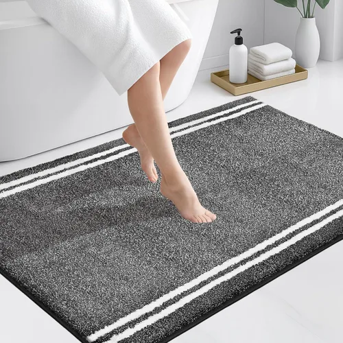 Miniatura 47 de PURRUGS Alfombra de baño antideslizante, lavable a máquina, 20 x 24 pulgadas, en forma de U, súper absorbente y de secado rápido, tapete de baño