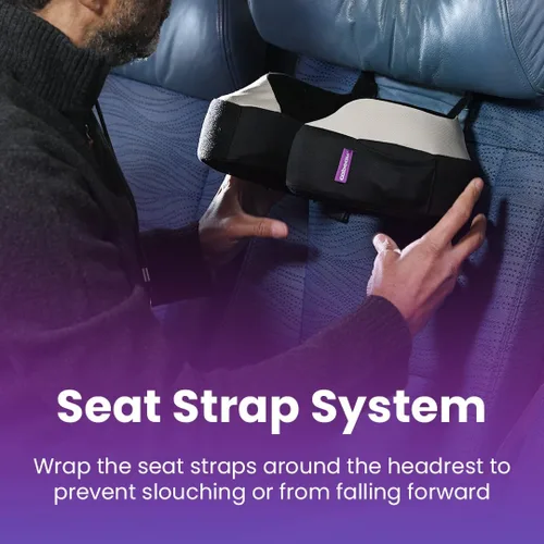 Miniatura 3 de Cabeau Almohada cervical de viaje para aviones – The Neck's Evolution, TNE S3 – Diseño de espuma viscoelástica de apoyo para vuelos de larga
