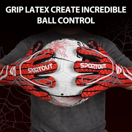 Miniatura 5 de Sportout Guantes de portero, guantes de portero transpirables, guantes de portero de fútbol, látex de 0.157 in, corte negativo, para adultos