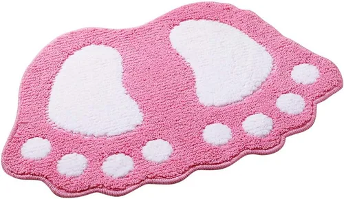 Miniatura 3 de MIFXIN Alfombra de baño con pies grandes, antideslizante, suave, absorbente, alfombra de área (rosa, 16 x 24 pulgadas)