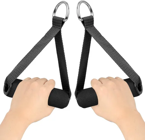 Miniatura 3 de Bandas de resistencia de 4 piezas con asas de tracción, mango de espuma, equipo de fitness de repuesto para yoga, entrenamiento de fuerza