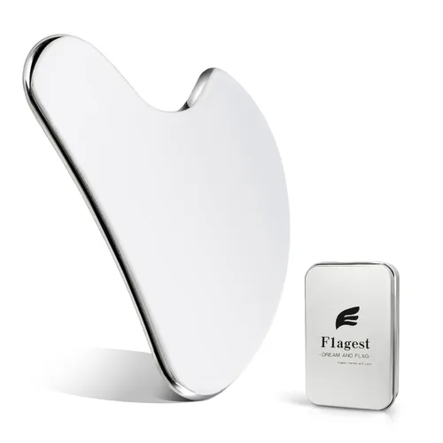Miniatura 7 de Flagest Gua Sha Herramienta Facial - Masajeador de piedra de jade para terapia de acupuntura de spa - Guasha en forma de corazón para cara Verde