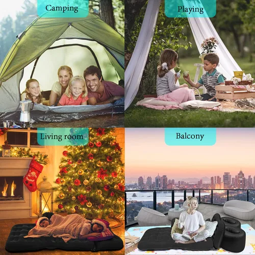 Miniatura 3 de SAYGOGO Colchón de Aire Inflable para Automóvil Cama de Viaje - Cama de Camping para Automóvil Engrosada Almohadilla para Dormir con Bomba de Aire 2
