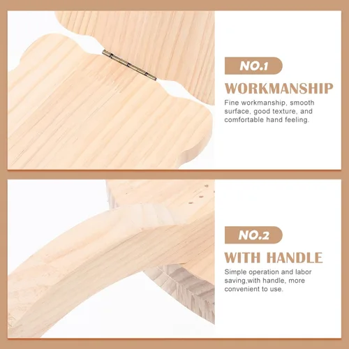Miniatura 3 de Yardwe Máquina para hacer bolas de masa de madera, rodillo de bola de masa, herramienta de prensado de bolas de masa Roti, prensa de pastelería