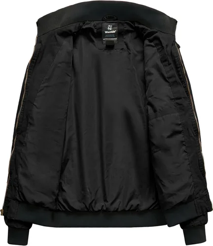 Miniatura 2 de Wantdo Chaqueta militar para hombre, chaqueta bomber casual, cuello alto, chaqueta de lona cortavientos