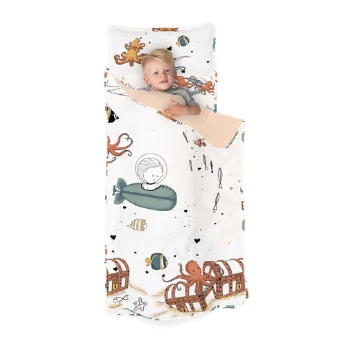 Miniatura 12 de JumpOff Jo Colchoneta de siesta extra larga para niños - Cómoda colchoneta de descanso para niños con almohada extraíble y manta ultra suave