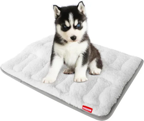 Miniatura 8 de Tapete para jaula de perro (36" x 23"), almohadilla de felpa suave para cama de perro lavable a máquina, almohadilla para jaula, tapete para dormir