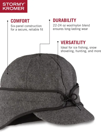 Miniatura 26 de Stormy Kromer Rancher Cap - Gorro de lana Thinsulate de invierno con orejeras de forro polar