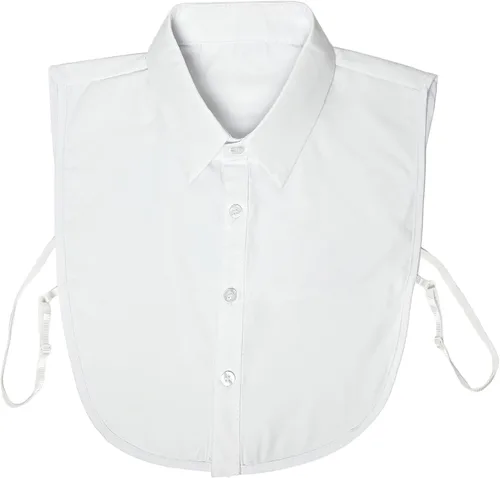 Miniatura 5 de Joyci Collar falso de negocios para hombre de algodón puro Dickey Collar Color sólido