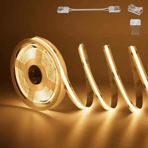 PAUTIX COB - Tira de luz LED de 24 pies/7.5m, 3780 LED, blanco cálido, 2700 K, CRI90+, alto lumen, súper brillante, material sin plomo, cinta LED
