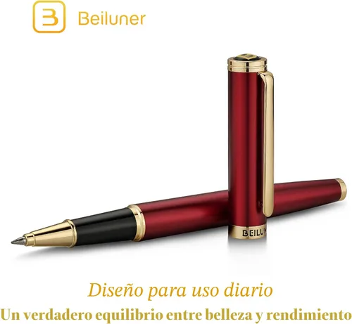 Miniatura 3 de BEILUNER - Bolígrafo de lujo con rodillo de oro de 24 quilates, diseños nobles y elegantes, repuesto de tinta Schneider, el mejor set de regalo