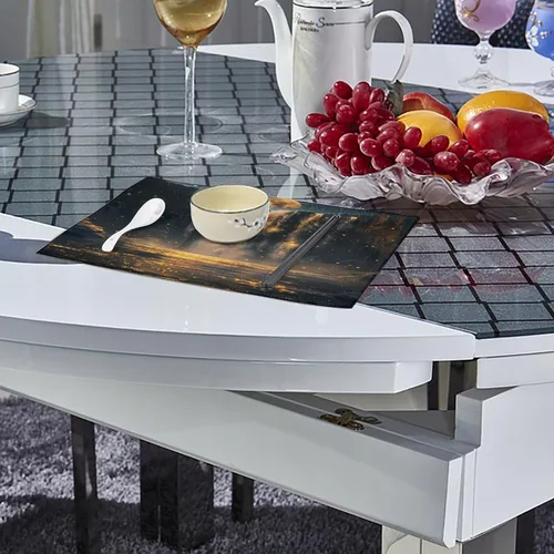 Miniatura 4 de Moon Waterfall Placemats Set of 6 Resistant Table Mats Washable Place Mats for Dinner Party Table Decoration