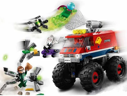 Miniatura 4 de LEGO Marvel Spider-Man: Spider-Man's Monster Truck vs. Mysterio 76174; genial regalo de cumpleaños coleccionable para niños, nuevo 2021 (439 piezas)