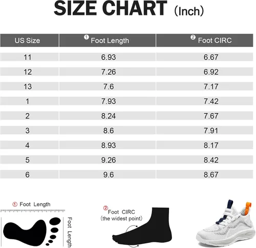 Miniatura 7 de RUNSIDE Tenis para niños y niñas, para correr, ligeros, deportivos, casuales, transpirables, con cordones, para caminar al aire libre