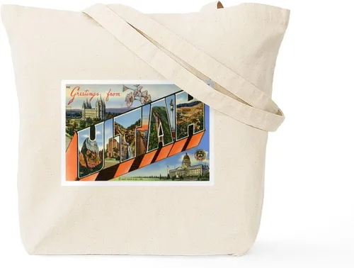 Miniatura 4 de CafePress Utah UT Tote Bag Bolsa de lona natural, bolsa de compras de tela, Caqui