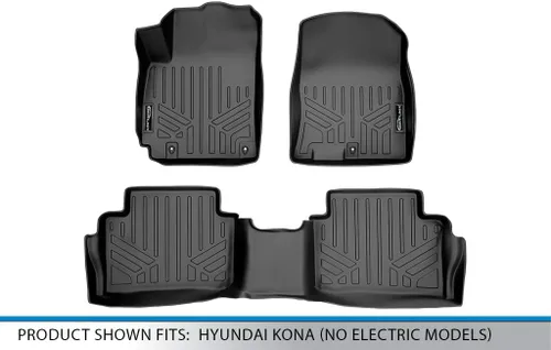 Miniatura 5 de MAXLINER - Juego de tapetes de piso de ajuste personalizado de 2 filas compatibles con Hyundai Kona 2018-2023