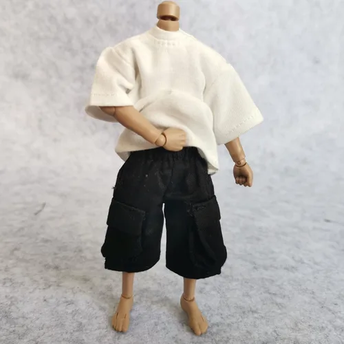 Ropa de figura a escala 1/12, ropa masculina, camiseta, pantalones, pantalones, ropa para figura de acción masculina de 6 pulgadas, muñeca corporal